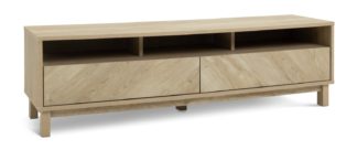 An Image of Habitat Fynn 2 Drawer TV Unit - Oak