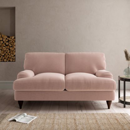 An Image of Darwin Small 2 Seater Sofa Luxury Velvet Natural