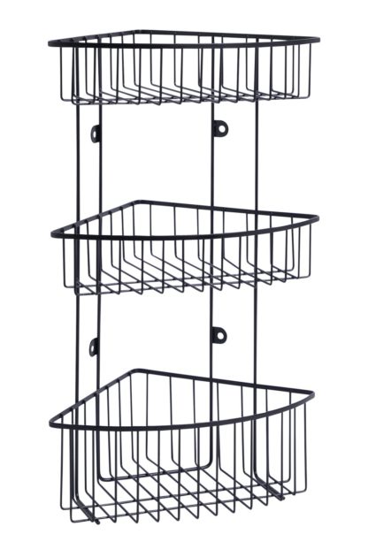 An Image of Argos Home 3 Tier Corner Unit - Black