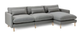An Image of Habitat Paola Modular Right Hand Corner Chaise Sofa Set-Grey
