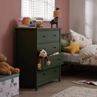 An Image of Habitat Kids Brooklyn 4 Drawer Chest of Drawers - Green