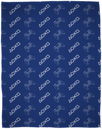 An Image of PlayStation Kids Fleece Throw - Dark Blue - 150X100cm