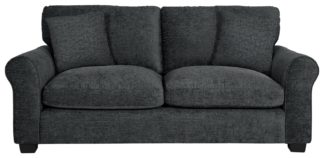 An Image of Argos Home Taylor Fabric 3 Seater Sofa - Charcoal