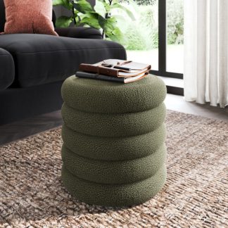 An Image of Murray Sherpa Storage Footstool, Olive Olive