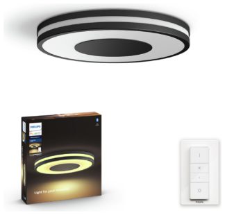 An Image of Philips Hue Being LED Flush to Ceiling Light - Black