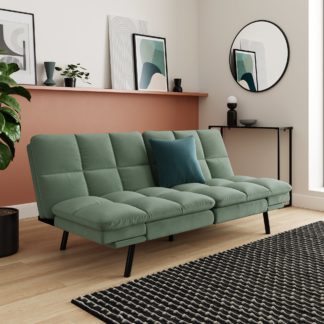 An Image of Luis Flatweave Clic Clac Sofa Bed Green