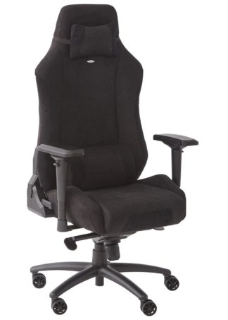 An Image of X Rocker Messina Fabric Gaming Office Chair - Black