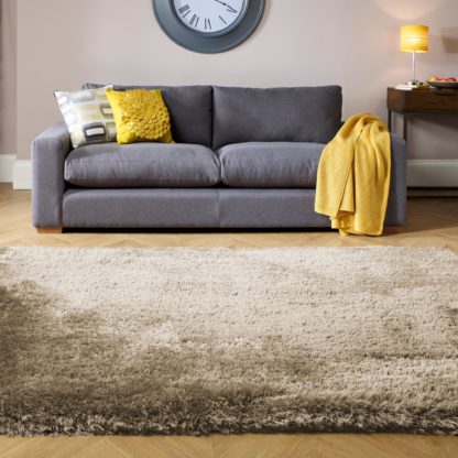 4cc5fe9ed7d43caffb634c7b5aee03fb223824a77d6bc76f00a50fe46da87069.jpg An Image of Jewel Shaggy Rug Brown