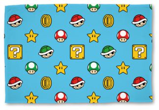 An Image of Mario Continue Kids Fleece Throw - Multicolured - 150X100cm