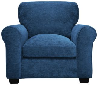 An Image of Argos Home Taylor Fabric Armchair - Navy