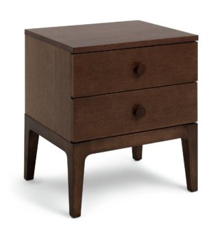 An Image of Habitat Loxley 2 Drawer Bedside Table - Walnut