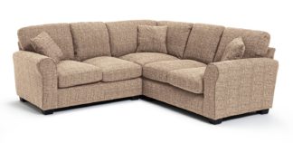 An Image of Habitat Lisbon Fabric Corner Sofa - Stone