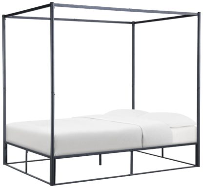 An Image of Birlea Farringdon 4 Poster Kingsize Bed Frame - Black