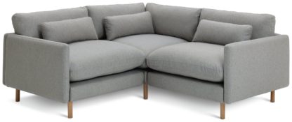 An Image of Habitat Paola Modular Left Hand Corner Sofa Set - Grey