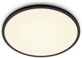 An Image of Philips Super Slim LED Flush to Ceiling Light - Black