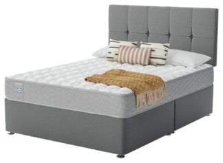 An Image of Sealy Eldon Comfort Double Divan Bed - Grey