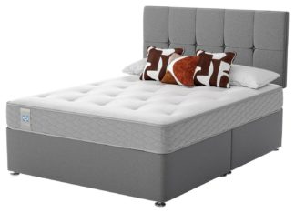 An Image of Sealy Newman Support Double Divan Bed - Grey