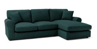 An Image of Argos Home Harry Fabric Right Hand Corner Chaise Sofa - Teal