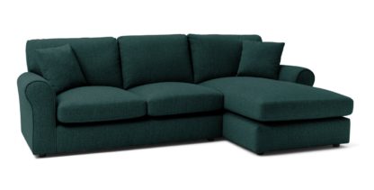An Image of Argos Home Harry Fabric Right Hand Corner Chaise Sofa - Teal