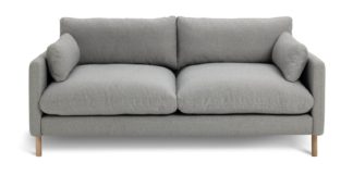 An Image of Habitat Paola Fabric 3 Seater Sofa - Grey
