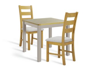 An Image of Argos Home Ashwell Oak Dining Table & 2 Ashwell Chairs