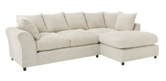 An Image of Argos Home Harry Large Right Hand Corner Sofa - Stone
