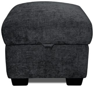 An Image of Argos Home Taylor Fabric Footstool - Charcoal