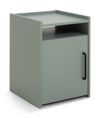 An Image of Habitat Oldham 1 Door Bedside Table - Green