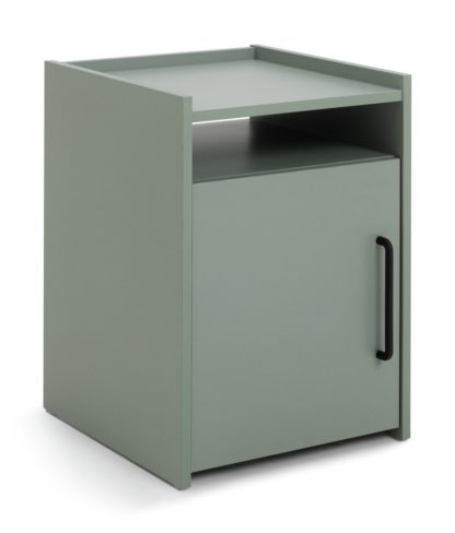 851d667b37e6723591a6c4fc089258f286737d66e4dab9723e948f83e030e479.jpg An Image of Habitat Oldham 1 Door Bedside Table - Green