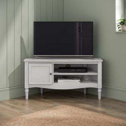 An Image of Ariella Corner TV Unit, Stone Stone