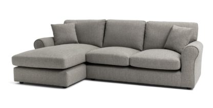 An Image of Habitat Lisbon Fabric Left Corner Chaise Sofa - Grey