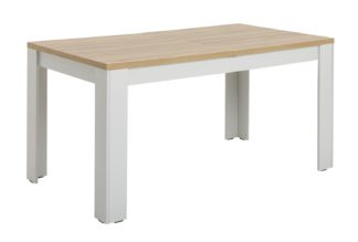 An Image of Argos Home Preston Extending Dining Table - Grey & Oak