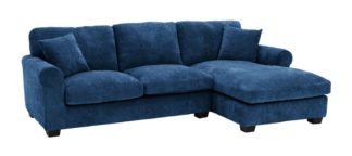 An Image of Argos Home Taylor Fabric Right Hand Corner Sofa - Navy