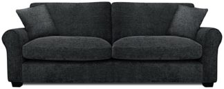 An Image of Argos Home Taylor Fabric 4 Seater Sofa - Charcoal