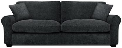 An Image of Argos Home Taylor Fabric 4 Seater Sofa - Charcoal
