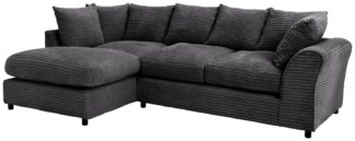 An Image of Argos Home Harry Large Left Hand Corner Chaise Sofa-Charcoal