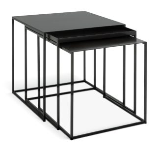 An Image of Habitat Loft Living Nest of 3 Tables - Black