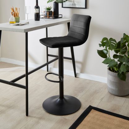 An Image of Jace Adjustable Height Bar Stool Grey