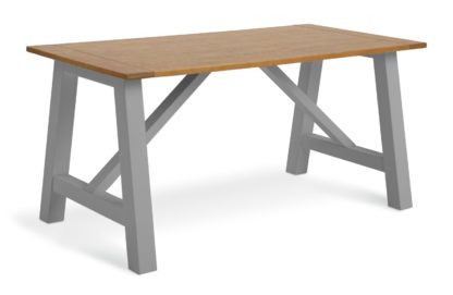An Image of Habitat Burford Solid Wood 4 Seater Dining Table - White