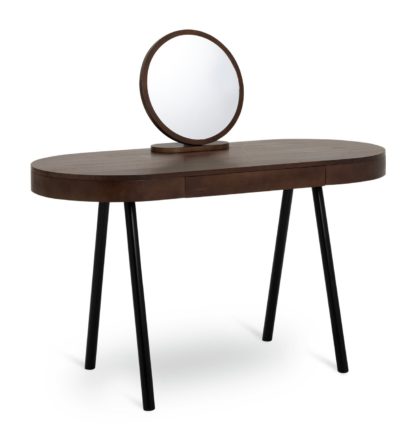 An Image of Habitat Lila 1 Drawer Dressing Table - Walnut