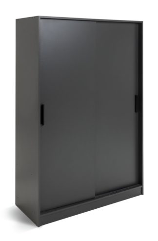 An Image of Habitat Nova 2 Door Sliding Wardrobe - Anthracite