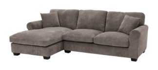 An Image of Argos Home Taylor Fabric Left Hand Corner Sofa - Mink