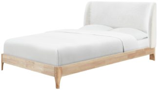 An Image of Birlea Halfden Double Boucle Bed Frame - Oak