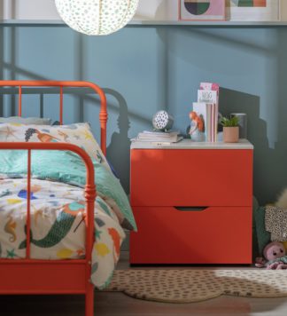 An Image of Habitat Kids Pod 2 Drawer Low Chest of Drawers - Orange