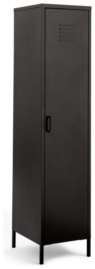 An Image of Habitat Stevie Tall 1 Door 4 Shelves Locker - Black
