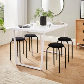 An Image of Verity Stacking Stool, Steel Black