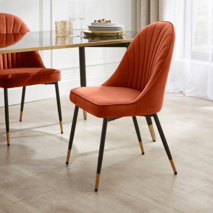 e2cc62a437e0ba0c6839ada754d2bf71507ce72c7e3cf9af6166fab0a2f5cb0f.jpg An Image of Sylvia Dining Chair, Velvet Velvet Mink