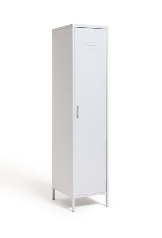 An Image of Habitat Tall 1 Door 4 Shelf Locker - Grey