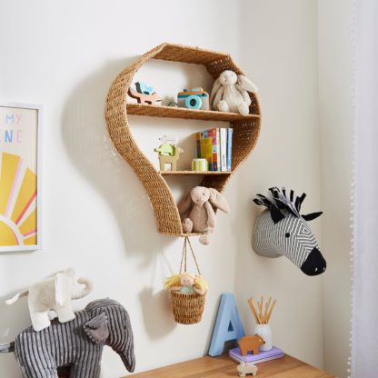 An Image of Balloon Wall Shelf Natural