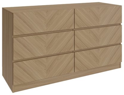 An Image of GFW Catania 3 + 3 Drawer Chest - Oak